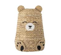 Bloomingville MINI Timone Panier avec couvercle, naturel, jacinthe d'eau, T40 x H57 cm, 280 ml