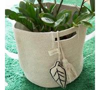 Panier de rangement Leaf en coton naturel (30 x 30 cm)