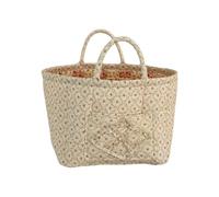 Panier de rangement matelassé | Grand cabas pliable bohème floral - Grand panier de shopping avec anses | Pour maison, bureau, shopping, voyages, voiture, plage, couches, vêtements, cosmétiques,