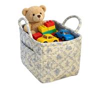 Panier De Rangement Matelassé | Organisateur De Vêtements À Imprimé Floral Boho | Panier À Linge Avec Poignées De Transport Faciles | Solution De Rangement Durable Et Élégante Pour La Maison