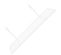 Panier de Rangement Mural Grillagé pour Panneau à Grille 25x10cm en Fer | Blanc, Support Emboîtable, Rangement sous Tablette, pour Garde-manger et Meuble de Salle de Bain