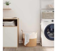 Vidaxl Panier De Rangement Marron Et Blanc Ø40x35 Cm Coton Multicolore