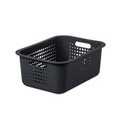 Panier de Rangement Plastique Recyclé 100% - Organisez Votre Maison avec Style - Tout en Respectant la Planète - Recycled 15 - Taille Moyenne - Gris Taupe - SmartStore (Lot de 6)