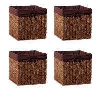 Panier de rangement pliable avec cadre en fil de fer et doublure en tissu par Trademark Innovations