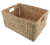 Panier de rangement pliable en jacinthe d'eau, 40 x 30 cm, panier de rangement, panier de remplissage, panier d'étagère