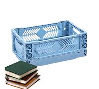 Panier de rangement pliable en plastique, bac de rangement pliable de 5 L, panier de rangement empilable pour bureau, chambre à coucher, étagère de cuisine, organisateur de tiroir de bureau