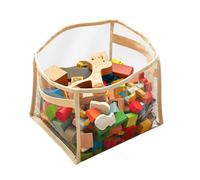 Panier de rangement pliable transparent pour jouets pour enfants, accessoire de rangement pour jouets pour une organisation facile, chambre à coucher, salon