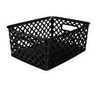 5five Panier de rangement Folky en plastique noir 4 L