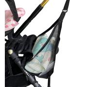 Panier de rangement pour bébé - Sac de rangement pour bouteille de lait - Panier inférieur léger en maille pour voyage - Grande capacité - Solution pour bébé