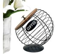 Panier De Rangement Pour Capsules De Café | Station en Fer à Ouverture Biseautée | Support pour Dosettes de Café avec Couvercle et de Grande Capacité | Pour Ornement De Bureau, Maison, Salon, Banane,