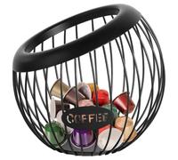 Panier de rangement pour capsules de café, support de rangement en fil métallique pour capsules d'expresso, grande capacité, support de dosettes de café, cages modernes