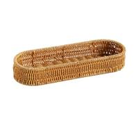 Panier De Rangement Pour Couverts, Rangement En Osier Artificiel, 31 X 10 X 5 Cm, Panier De Rángement En Osier, Organisateurs De Couverts, Plateau Multi-compartiments, Pour Comptoir, Table À Manger, G