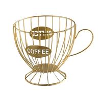 Panier de rangement pour dosettes de café - Organiseur réutilisable en fil métallique rustique | Pour café, bar, salle de thé, maison, cuisine, bureau