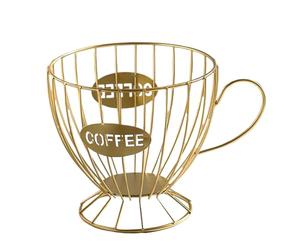 Panier de rangement pour dosettes de café - Organiseur réutilisable en fil métallique rustique | Pour café, bar, salle de thé, maison, cuisine, bureau