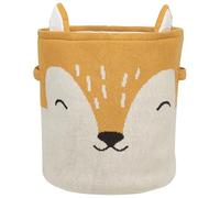 Panier de Rangement pour Enfants Renard en Coton avec Poignées Beige et Orange Harrori