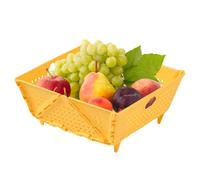Panier de rangement pour fruits - Panier à linge - Récipient en - Panier de lavage avec poignée pour tables de cuisine ou de salle à manger
