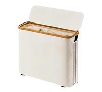 Panier de rangement pour papier toilette avec couvercle - Très grande capacité pouvant contenir jusqu'à 12 rouleaux | Organiseur en tissu Oxford imperméable pour armoire de salle de bain, étagère