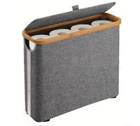 Panier de rangement pour salle de bain - Organiseur de papier toilette - Grande capacité - Pliable - Poubelle en tissu Oxford - Design moderne - Solution d'économie d'espace - 45 x 15 x 35 cm (L x l x