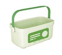 Panier de rangement pour salle de bain pour organiser les fournitures de douche et de bain, poubelle de rangement pour articles de toilette, jouets de bain et articles de nettoyage (vert)