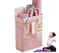 Panier de rangement pour tapis de yoga, multi-usages, salle de gym, étagère | Organiseur de rangement pour équipement de yoga avec compartiments et crochets - Étagère de salle de sport peu encombrante