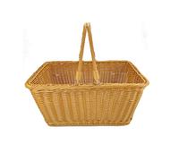 Panier de rangement rectangulaire en osier, boîte de rangement, paniers de rangement rectangulaires, arts et travaux manuels, marron, 40,6 cm