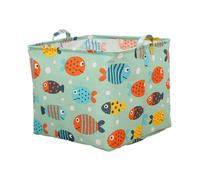 Panier de rangement rectangulaire en tissu, compatible avec les buanderies et les appartements, avec bac à jouets étanche.
