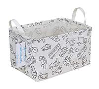 Panier de rangement rectangulaire en toile avec poignées pour organiser la maison/la cuisine/les jouets des enfants/le bureau/les placards/les étagères (véhicule de Rec)