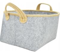 Panier de rangement rectangulaire gris IRA 45 cm