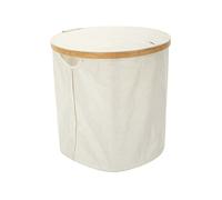 - Panier de rangement rond en tissu et bambou