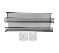 Panier de Rangement sous Le Bureau, Organisateur en Fer Double Couche de qualité supérieure avec Gestion des câbles et étagère multiprise, idéal pour Le Bureau à Domicile, Noir, 1 (S)