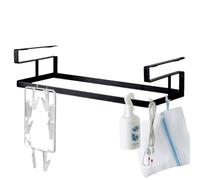 Panier de rangement sous l'étagère sans perçage, étagère pour vêtements sous l'armoire - Panier de rangement suspendu amovible en métal, étagère suspendue en fil métallique pour