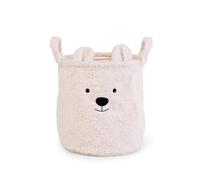Panier de rangement teddy - 30x30x30 cm blanc TU