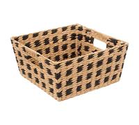 Generique Panier de rangement Papier et fer L.31 x P.15 x H.31 cm Marron Beige G