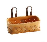 Panier de rangement tressé en osier artisanal pour l'organisation de la maison avec esthétique et durabilité de la ferme rustique (S)