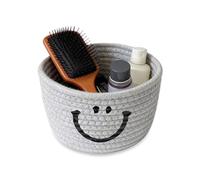 Panier de rangement tressé vide - Petite boîte de rangement en corde de coton - Paniers de rangement pour salle de bain - Panier de rangement pour cuisine, salle de bain, salle de bain, chambre à