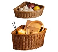 Panier De Rangement Triangle Pour Coin - Organisateur de Rangement d'Angle Corbeille,Corbeille Triangulaire Pour Placard,Pour Armoire Placard Cuisine Salle De Bain Douche Chambre Chambre D'Enfant