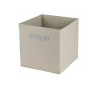 Panier de rangement - URBAN LIVING - Cube velours côtelé - 29 litres - Pliable - Beige