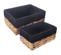 Panier de rangement - Vilde - 36,5 x 25 x 15,5 cm et 30 x 20 x 14 cm - Noir