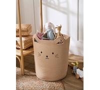 VERTBAUDET Panier rangement en corde de coton Chat beige TU