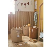 Panier de rangement XL en corde de coton Girafe cannelle TU