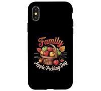 Panier de récolte d'automne pour la cueillette des Pommes en Famille Coque pour iPhone X/XS