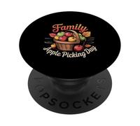 Panier de récolte d'automne pour la cueillette des Pommes en Famille PopSockets PopGrip Adhésif