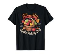 Panier de récolte d'automne pour la cueillette des Pommes en Famille T-Shirt