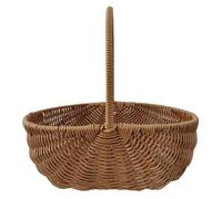 Panier de récolte de jardin Panier tissé grand panier de pique-nique avec poignée Panier de rassemblement Panier de jardin lavable pour rassembler les fruits de légumes, 12.01x9.25x4,72 pouces