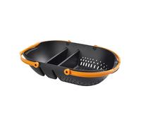 Fiskars Panier de Récolte, Pour Ramasser, Transporter et Nettoyer les Récoltes et les Outils de Récolte, Plastique, Noir/Orange, Plus, 1062831