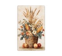 Panier de récolte rustique en forme de maïs - Plaque murale vierge - 1 interrupteur décoratif pour cuisine, salle de bain - Dimensions : 11,4 x 7 cm