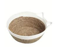 Panier de repos en paille naturelle pour petits chiens - Anti-rayures - Meubles pour animaux domestiques - Pour toutes les saisons