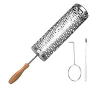 Panier De Rôtissoire Roulant,Accessoire de Cuisine en Acier Inoxydable avec Poignée Amovible | Gril Panier Tournant pour Barbecue | Pour Hommes Papa Père Anniversaire Cuisine En Extérieur