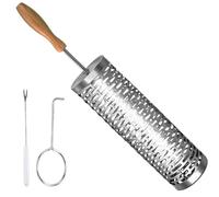 Panier De Rôtissoire Roulant | Ustensiles de Cuisine en Acier Inoxydable avec Poignée Amovible,Gril Panier Tournant pour Barbecue | Cadeau pour Homme Papa Anniversaire Cuisine en Extérieur Camping