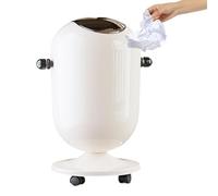 Panier de salle de bain avec couvercle - Seau à déchets de cuisine 15 litres - Récipient de recyclage pour cuisine, salle de bain, bureau, chambre à coucher appartement maison